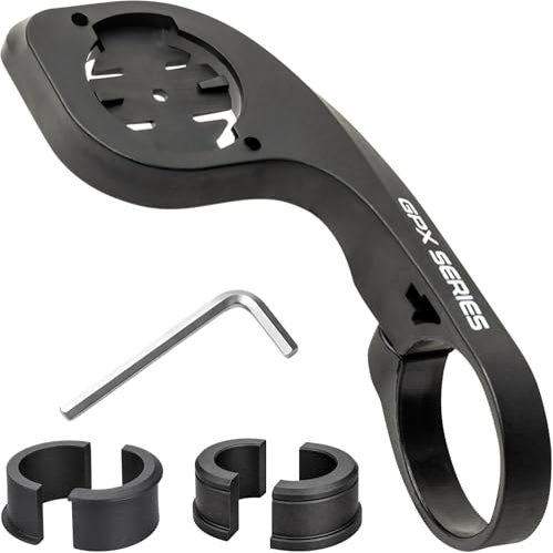 Night Provision GPX Series Out Front Bike Computer Mount for Garmin Edge 830 820 810 800 530 520 Plus 520 510 500 200 130 25 GPS, Compatible with 31.8mm 25.4mm Handlebars, Quarter Turn & Twist