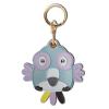 Leather Keychain Case Holder Compatible with Apple AirTag, GPS Airtag Keychain Finder Tracker with Key Ring, Anti-Scratch Protective Air Tag Cover for Keys, Wallet(Blue Parrot) view 1