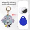 Leather Keychain Case Holder Compatible with Apple AirTag, GPS Airtag Keychain Finder Tracker with Key Ring, Anti-Scratch Protective Air Tag Cover for Keys, Wallet(Blue Parrot) view 4