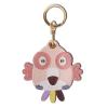 Leather Keychain Case Holder Compatible with Apple AirTag, GPS Airtag Keychain Finder Tracker with Key Ring, Anti-Scratch Protective Air Tag Cover for Keys, Wallet(Pink Parrot) view 1