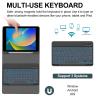 BORIYUAN iPad 9th 2021/8th/7th Generation Keyboard Case, Detachable Bluetooth Keyboard with 7 Colors Backlit, Slim Folio Cover with Pencil Holder for iPad 10.2"/iPad Air 3rd Gen/iPad Pro 10.5" Grey view 2
