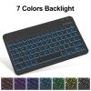 BORIYUAN iPad 9th 2021/8th/7th Generation Keyboard Case, Detachable Bluetooth Keyboard with 7 Colors Backlit, Slim Folio Cover with Pencil Holder for iPad 10.2"/iPad Air 3rd Gen/iPad Pro 10.5" Grey view 3