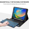 BORIYUAN iPad 9th 2021/8th/7th Generation Keyboard Case, Detachable Bluetooth Keyboard with 7 Colors Backlit, Slim Folio Cover with Pencil Holder for iPad 10.2"/iPad Air 3rd Gen/iPad Pro 10.5" Grey view 4