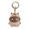 Leather Keychain Case Holder Compatible with Apple AirTag, GPS Airtag Keychain Finder Tracker with Key Ring, Anti-Scratch Protective Air Tag Cover for Keys, Wallet(Brown Cow)
