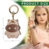 Leather Keychain Case Holder Compatible with Apple AirTag, GPS Airtag Keychain Finder Tracker with Key Ring, Anti-Scratch Protective Air Tag Cover for Keys, Wallet(Brown Cow) view 2