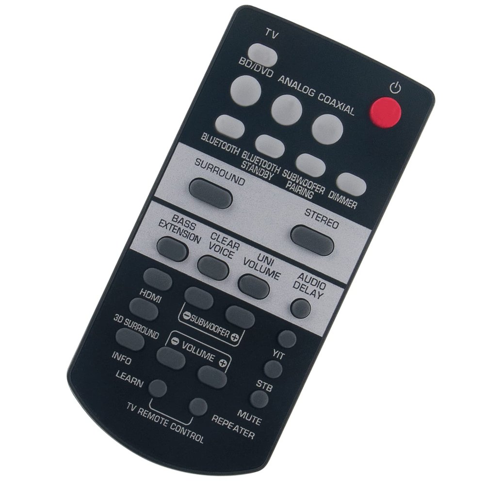 Replacement Remote Control for Yamaha Front Surround System ATS 1030, ATS-1050, ATS 1050BL, ATS-1050-R, ATS-1060, ATS-1070 soundbar, ATS1080, ATS-1080 soundbar, YAS1080, YAS-1080, YAS-108