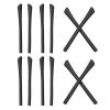PATIKIL Glasses End Tips, 6 Pairs Eyeglass Anti Slip Ear Sock Pieces Tube Sleeve Silicone Replacement Temple for Rectangle Thin Metal Eyeglass Temple, Black-2 view 1