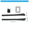 PATIKIL Glasses End Tips, 6 Pairs Eyeglass Anti Slip Ear Sock Pieces Tube Sleeve Silicone Replacement Temple for Rectangle Thin Metal Eyeglass Temple, Black-2 view 2