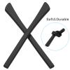 PATIKIL Glasses End Tips, 6 Pairs Eyeglass Anti Slip Ear Sock Pieces Tube Sleeve Silicone Replacement Temple for Rectangle Thin Metal Eyeglass Temple, Black-2 view 4