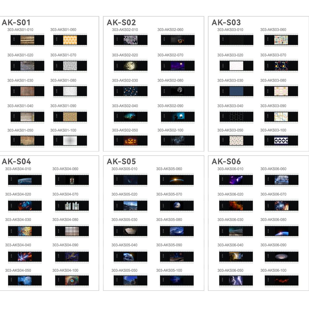 Godox AK-S Full Slide Set Accessories for Godox AK-R21 Camera Flash 60 PCS Transparencies Collection