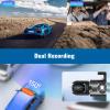 CAMECHO Dual Dash Cam 1080P Front and Inside Dash Camera for Cars 2 Channel Dashcam, 3.16" IPS Screen, IR Night Vision, Loop Recording, 24hr Parking Mode, Car Camera with 32GB TF Card Driving Recorder view 2