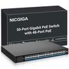 48 Port Gigabit PoE Switch Unmanaged with 48 Port IEEE802.3af/at PoE+@400W, 2 x 1G SFP, NICGIGA 50 Port Network Power Over Ethernet Switch, Desktop/Rackmount view 1