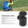 Tripod Head, Camera Tripod Ball Head, 360 Rotating Aluminum Alloy Tripod Mount Ball Head with 1/4inch Removable Hot Shoe and Rubber Pad Holder for DSLR Camera view 3