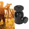 Tripod Head, Camera Tripod Ball Head, 360 Rotating Aluminum Alloy Tripod Mount Ball Head with 1/4inch Removable Hot Shoe and Rubber Pad Holder for DSLR Camera view 4
