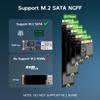 MAIWO M.2 SATA SSD Cloner Duplicator with SATAIII Chipset, USB 3.0 to M.2 SATA B+M Key Adapter 5 Bay Docking Station, 20TB Capacity (DO NOT Support NVME SSD) view 2