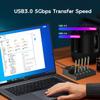MAIWO M.2 SATA SSD Cloner Duplicator with SATAIII Chipset, USB 3.0 to M.2 SATA B+M Key Adapter 5 Bay Docking Station, 20TB Capacity (DO NOT Support NVME SSD) view 3