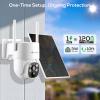 Kittyhok Solar Security Cameras Wireless Outdoor, 360 Pan & Tilt Home Security Camera, No Subscription, 2K Clarity, Color Night Vision, WiFi6 NVR with 64GB microSD Card, Local Storage, 5G & 2.4G WiFi view 3