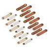 MECCANIXITY Pack of 20 Leather Cable Straps Cord Organizer Cable Ties Portable Cable Management for USB Cable, Headphone Wire, Light Brown/Golden view 1