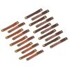 MECCANIXITY Pack of 20 Leather Cable Straps Cable Ties, Cord Organizer, Portable Cable Management for USB Cables, Headphone Wires, Brown/Light Brown view 1