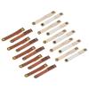 MECCANIXITY Pack of 20 Leather Cable Straps Cable Ties, Cord Organizer, Portable Cable Management for USB Cables, Headphone Wires, Light Brown/Golden view 1