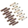 MECCANIXITY Pack of 20 Leather Cable Straps Cord Organizer Cable Ties Portable Cable Management for USB Cable, Headphone Wire, Brown/Golden view 1