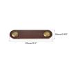 MECCANIXITY Pack of 20 Leather Cable Straps Cord Organizer Cable Ties Portable Cable Management for USB Cable, Headphone Wire, Brown/Golden view 2