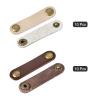 MECCANIXITY Pack of 20 Leather Cable Straps Cord Organizer Cable Ties Portable Cable Management for USB Cable, Headphone Wire, Brown/Golden view 3