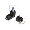 Rebower DC Male to Female Power Jack Connector 90 Degree Angle Plug Adapter [for CCTV Home Security] - 5.5x2.1mm / Black Blue / 15Pcs view 2