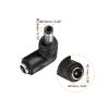 Rebower DC Male to Female Power Jack Connector 90 Degree Angle Plug Adapter [for CCTV Home Security] - 5.5x2.5mm 5.5x2.1mm / Black Red / 3Pcs view 2