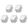 Rebower 5Pcs USB PCB Socket Type-B 4Pin DIP Printer Port 1.5A Silver White view 1