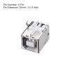 Rebower 5Pcs USB PCB Socket Type-B 4Pin DIP Printer Port 1.5A Silver White view 2