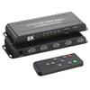 8K HDMI 2.1 Switch 4 in 1 Out, FERRISA 4K@120Hz HDMI Switcher Selector 4 Port with IR Remote Support 8K@60Hz, Auto Switch, HDCP 2.3, HDR 10+, VRR, CEC for Xbox, PS5, Fire Stick, Projector view 1