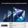 8K HDMI 2.1 Switch 4 in 1 Out, FERRISA 4K@120Hz HDMI Switcher Selector 4 Port with IR Remote Support 8K@60Hz, Auto Switch, HDCP 2.3, HDR 10+, VRR, CEC for Xbox, PS5, Fire Stick, Projector view 4