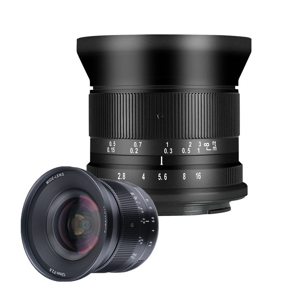 7artisans 12MM F2.8 Mark II Lens, APS-C Lens, Manual Focus Prime Lens, Ultra Wide Angle for SLR for Canon EOS-R