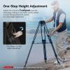 SmallRig FreeBlazer Heavy-Duty Carbon Fiber Tripod, 72" Video Bowl Tripod with One-Step Locking System, Load up to 55 lbs, for Camera, Camcorder-4167 view 2
