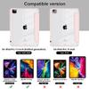 Batianda Hybrid Case for iPad Pro 11-inch 2022 4th M2 2021 (3rd Generation) / iPad Pro 11" 2nd 2020 [Built-in Pencil Holder] Shockproof Cover with Clear Transparent Back Shell TPU Bumper,Bouquet view 2