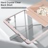 Batianda Hybrid Case for iPad Pro 11-inch 2022 4th M2 2021 (3rd Generation) / iPad Pro 11" 2nd 2020 [Built-in Pencil Holder] Shockproof Cover with Clear Transparent Back Shell TPU Bumper,Bouquet view 4