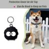 Cute Waterproof Holder Keychain for Air Tag Dog Collar Tracker,Protective Cover for Airtag Key Chain (blackBriquette) view 3