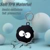 Cute Waterproof Holder Keychain for Air Tag Dog Collar Tracker,Protective Cover for Airtag Key Chain (blackBriquette) view 4