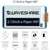 waveshare 2.13inch E-Paper Display HAT for Raspberry Pi 4B/3B+/3B/2B/Zero/Zero W/Zero WH and Jetson Nano,250x122 Pixel Black,White Two-Color E-Ink Display SPI Interface Support Partial Refresh view 2