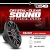 DS18 Car Door Speakers Bundle - 4X 6.5 2-Way Coaxial Speakers with Grills 150 Watts Peak and 4X 2 Tweeter PEI Dome Ferrite 200 Watts Peak 4 Ohms - Replacement Speakers in Car Audio Sound System view 2
