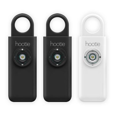 Hootie Personal Keychain Alarm for Women, Men, and Kids Protection - Hand Held Safety Siren, Black and White (3 Pack)