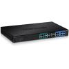 TRENDnet 20-Port Gigabit Web Smart Ultra PoE Switch with 8 x Gigabit UPoE Ports, 8 x Gigabit PoE+ Ports 4 Shared Gigabit Ports (RJ-45 or SFP), VLAN, QoS, IPv6 Support, TPE-204US (Renewed) view 1
