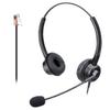 Callez RJ9 Phone Headsets with Microphone Noise Cancelling, Binaural Office Telephone Headsets Work for Polycom VVX411 VVX410 VVX400 VVX500 VVX310 VVX311 VVX350 VVX250 VVX201 VVX101 Landline Phones view 1