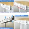 AEONS Under Desk Cable Management Tray Kit - Horizontal Adjustable up tp 41 Desk Organizer Removable C Clamp Mount Reversiable Computer Cord Raceway and Modesty Panel for Large Table, White/Beige view 3