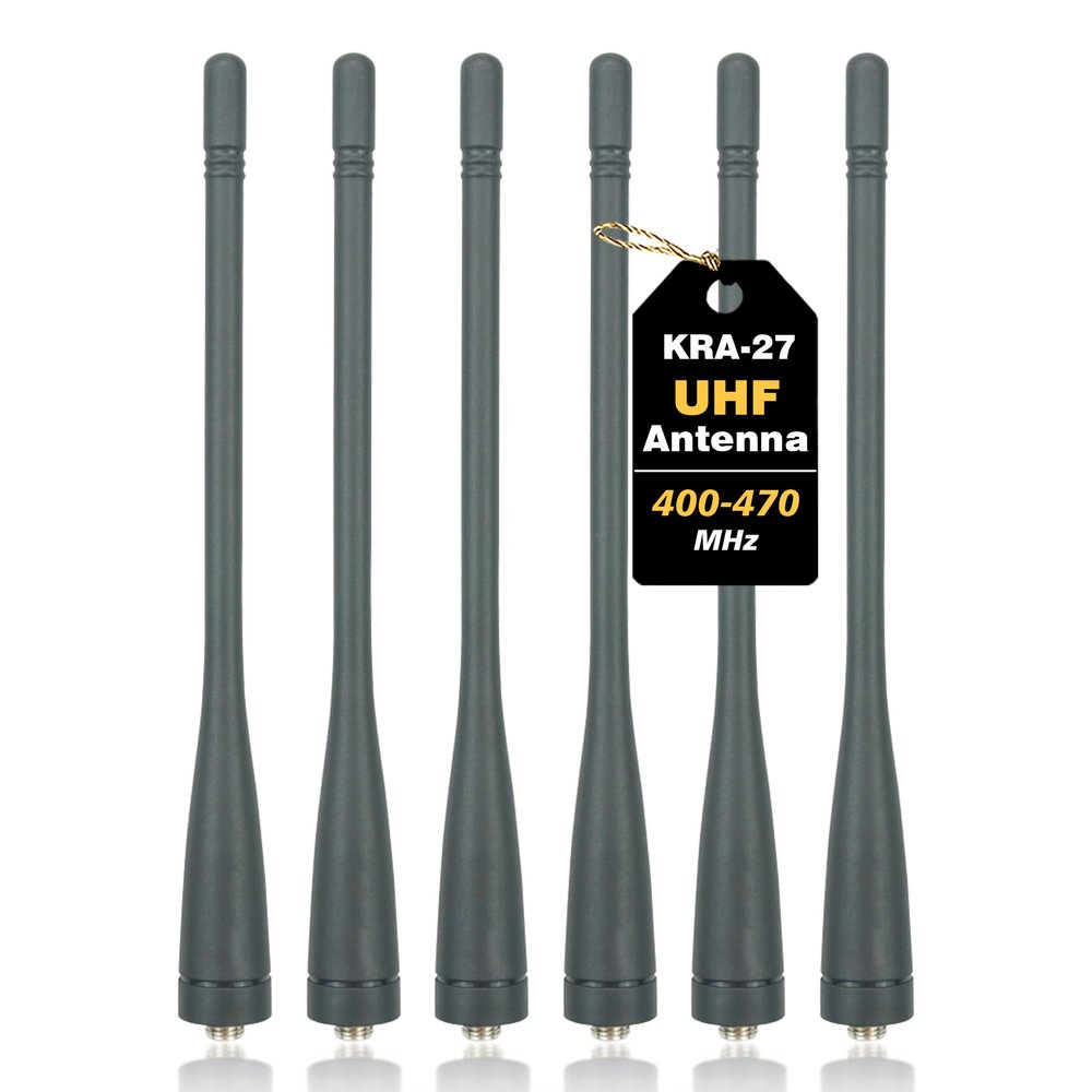 6 Pack Kenwood KRA27 UHF 400-470 MHz Antenna for Kenwood NX-340 TK3160 TK3170 TK3173 TK3180 TK3300 TK5310 Radio Helical Antenna