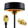 YOTENKO WiFi Puck Antenna Dual Band 2.4G 5.8 GHz, 5dBi Omni-Directional Mini Screw Mount RP-SMA Male Antenna 5ft Cable w/SMA Male to RPSMA Female Adapter for WiFi Router Hotspot Wireless Network Card view 1