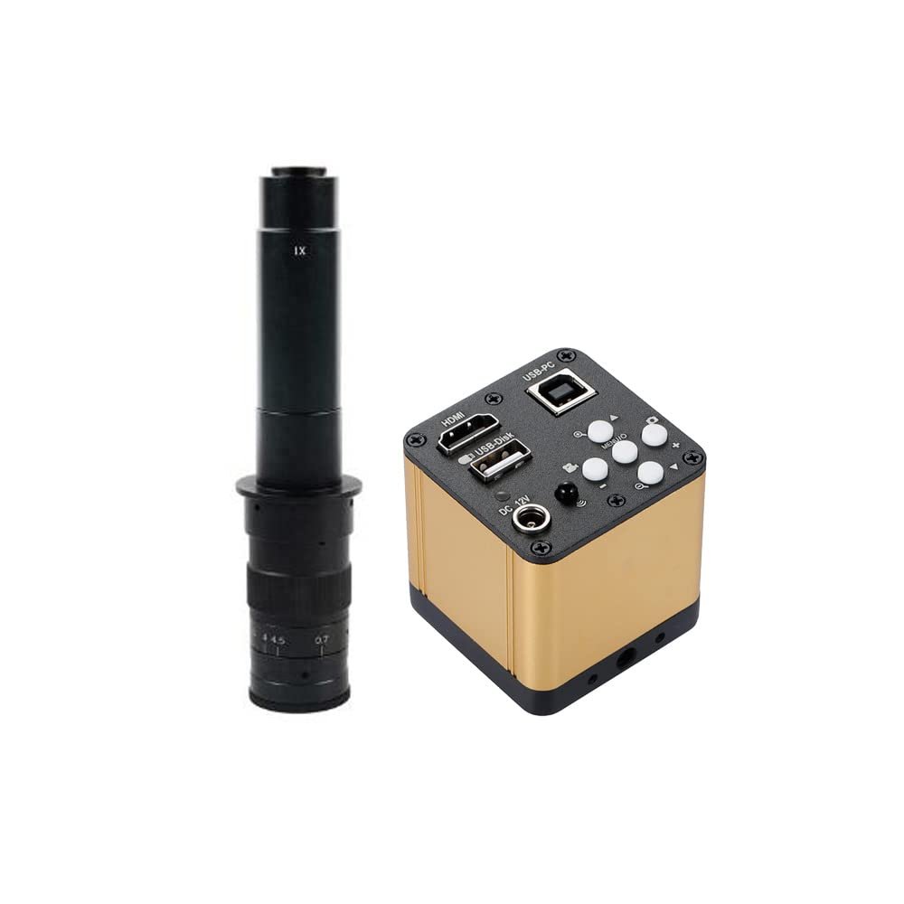 1080P HD HDMI USB Industrial Microscope Camera with U Disk Video Recorder & 300X C-Mount Lens for Welding Repair
