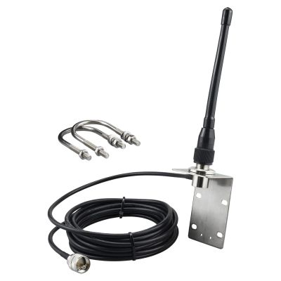 BOOBRIE VHF Marine Antenna 156-163MHz Boat Marine Radio Antenna with PL259 Male Connector 16.4ft RG58 Upgraded Coaxial Cable for Marine Sailboat Yacht Mobile Radio Transceiver