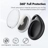 UNBREAKcable Holder for Apple AirTag with Strap- 4 Pack [Fit Tightly Design] [Easy to Install] [Hold Air Tag Securely] Waterproof TPU Shell Protective Case with Nylon Keychain Strap(Black&Blue) view 4